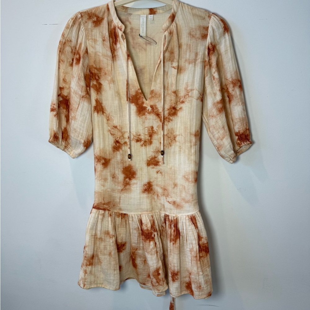 Jonathan Simkhai Cream and Brown Dress